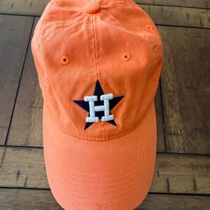 Orange Astros Cap with Star Logo